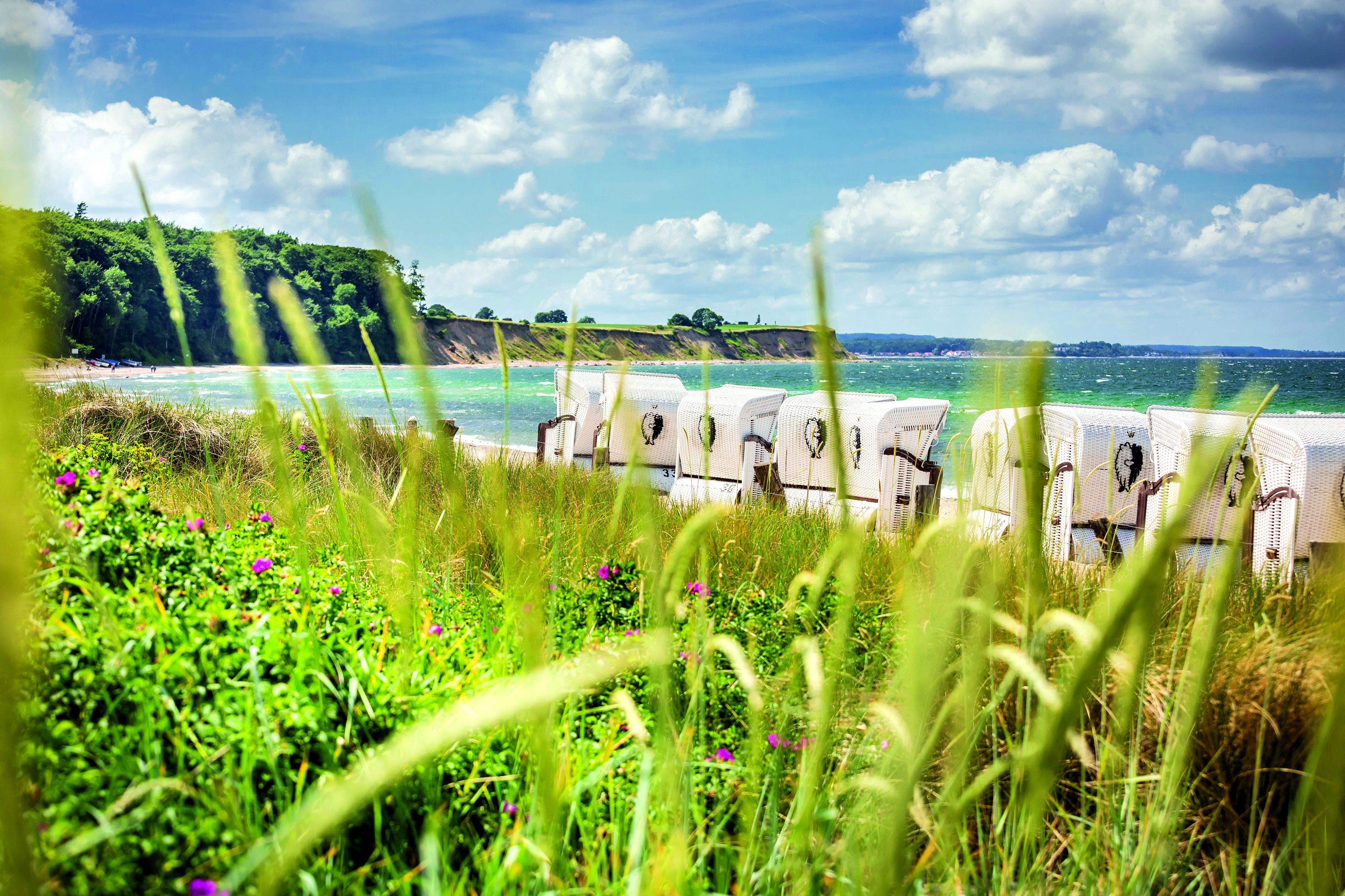 on the beach, beach towels