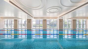 Indoor pool, lifeguards on site