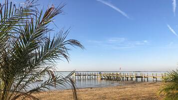 Private beach, free beach shuttle, beach volleyball, surfing