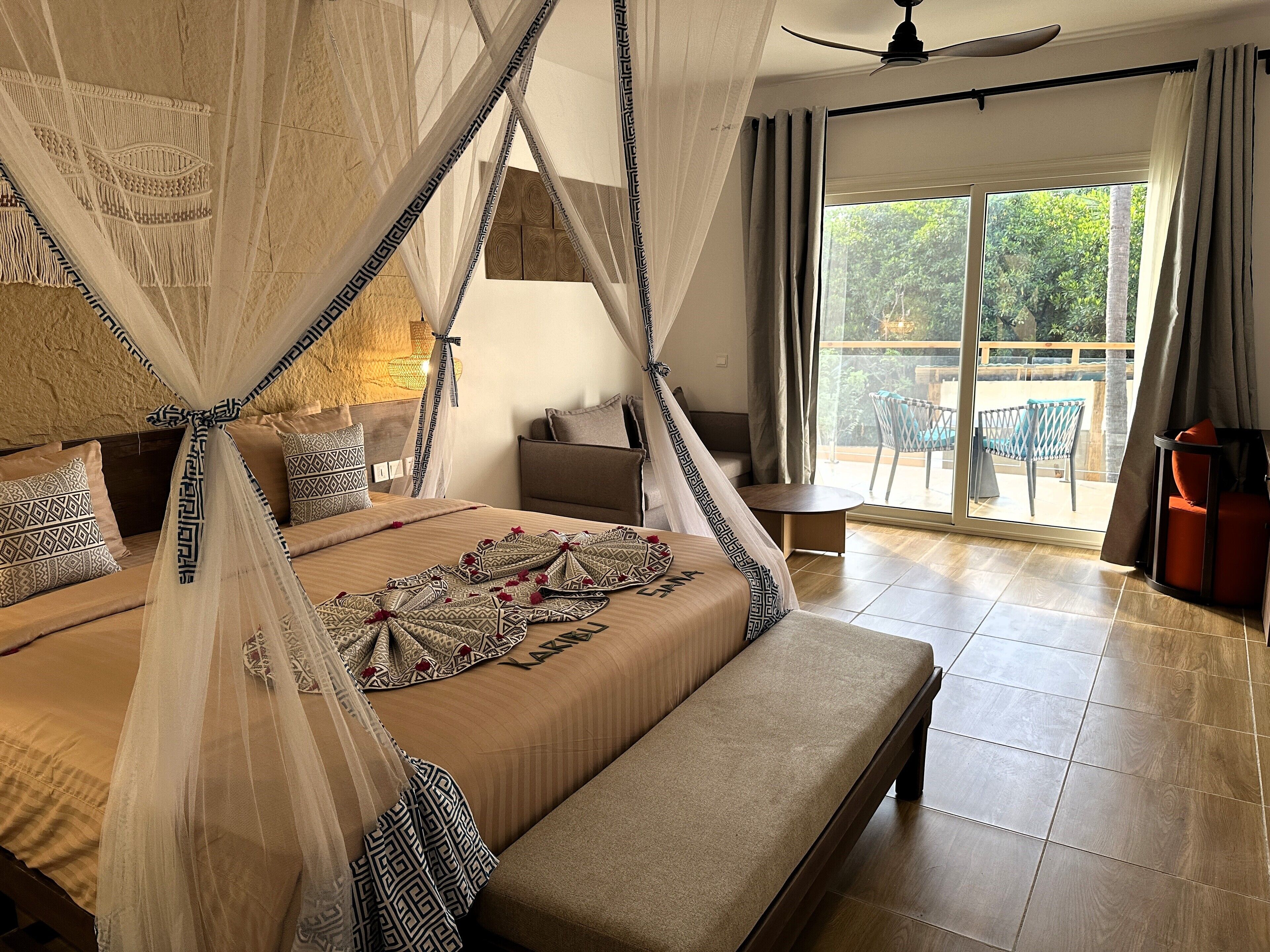 Garden Room | Down duvets, memory-foam beds, in-room safe, desk