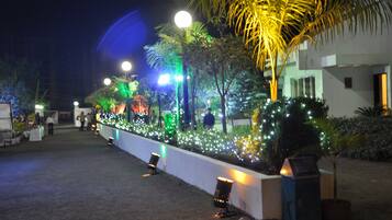 Outdoor banquet area