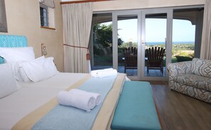 Luxury-Doppel- oder -Zweibettzimmer, 1 Schlafzimmer, Terrasse, Meerblick