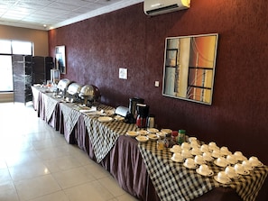 Free daily buffet breakfast