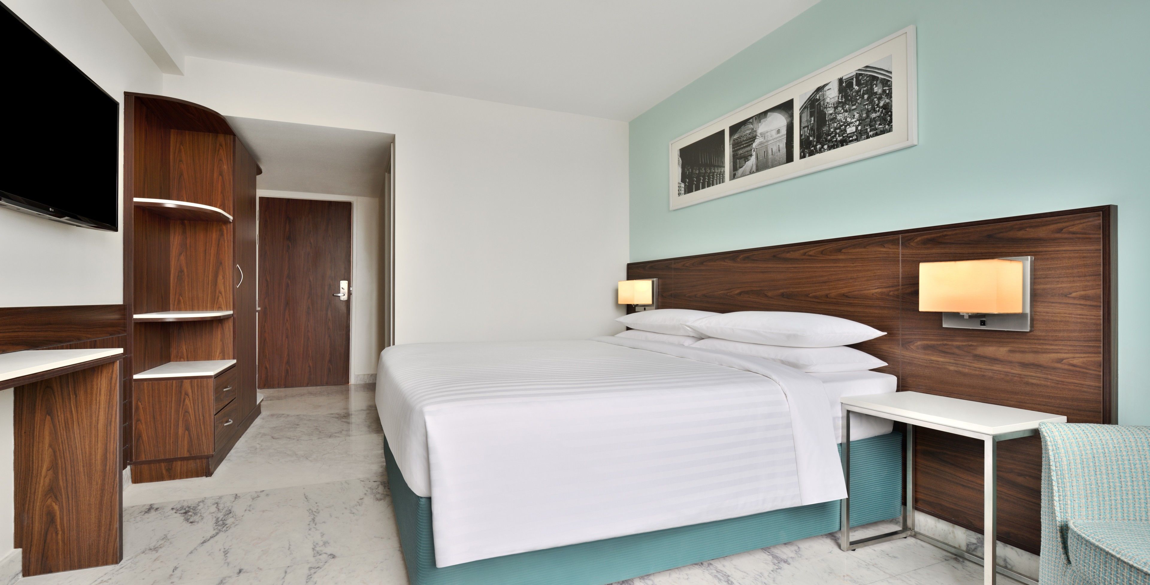 egyptian cotton sheets, premium bedding, memory-foam beds, minibar