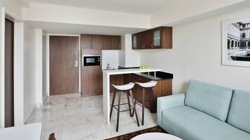 Suíte executiva, 1 quarto | Roupas de cama de algodão egípcio, roupas de cama premium