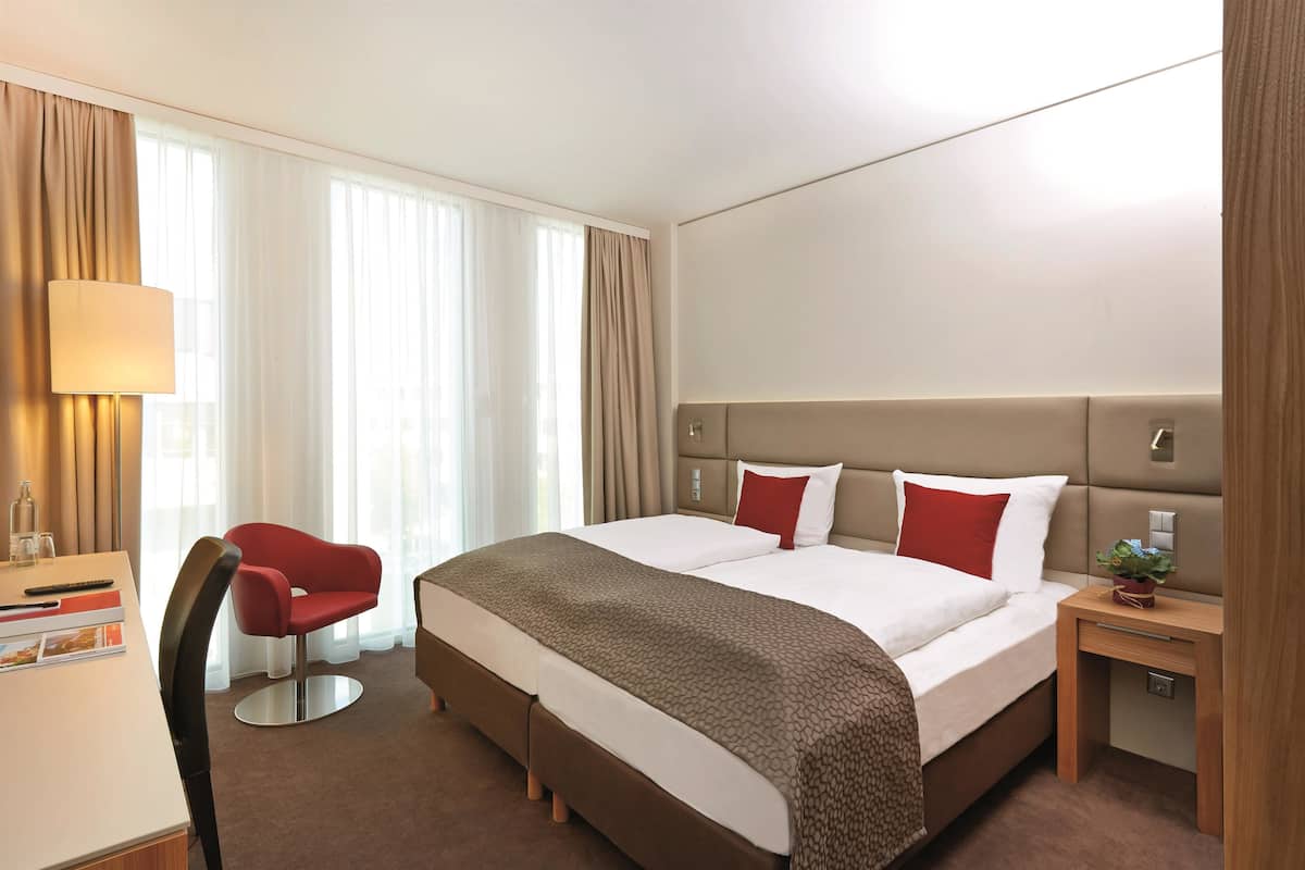 In-room safe, desk, laptop workspace, soundproofing