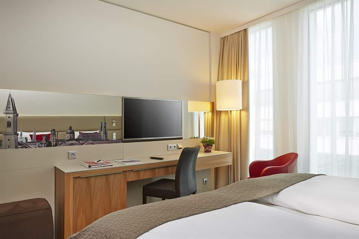 In-room safe, desk, laptop workspace, soundproofing
