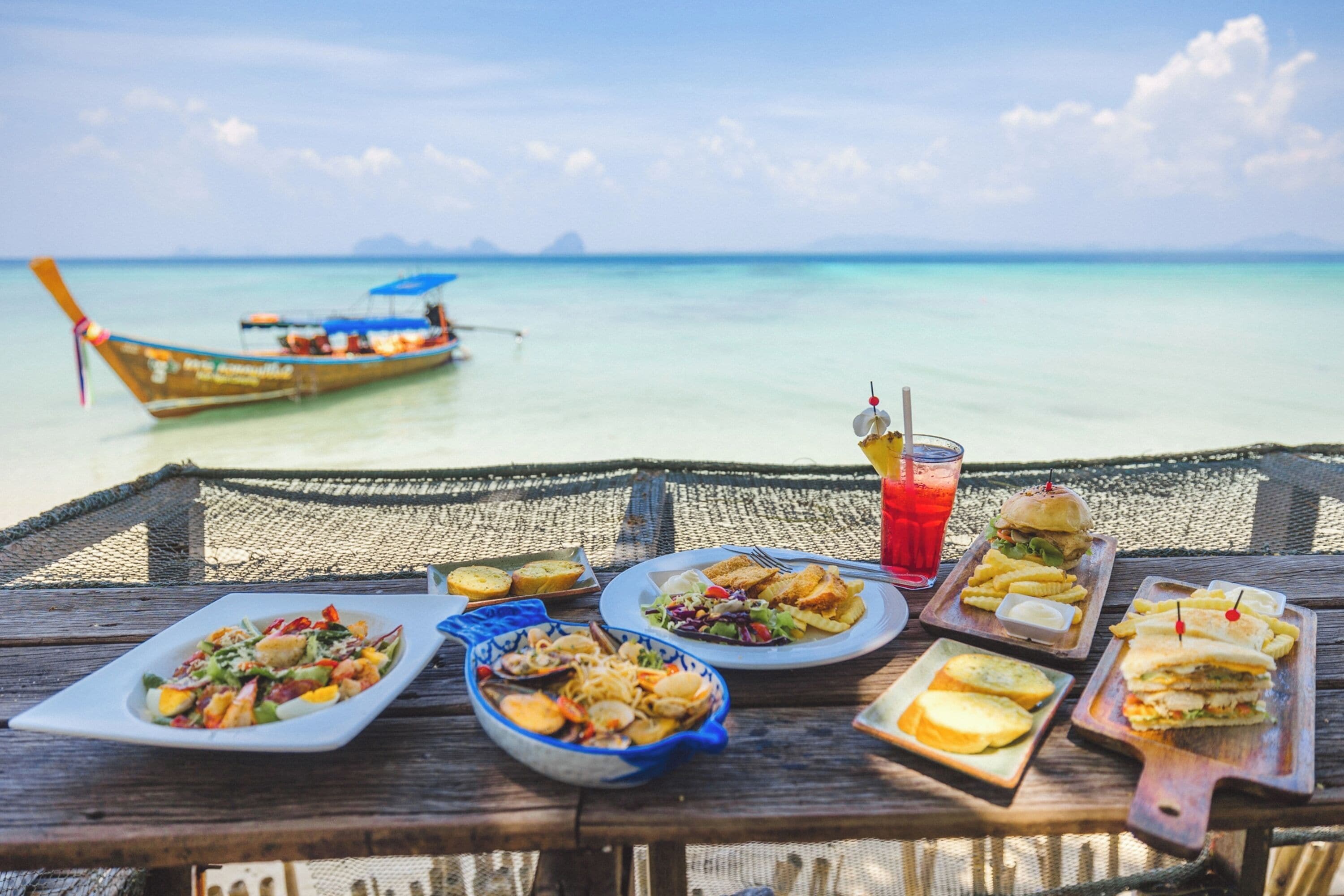 thai cuisine, beach views