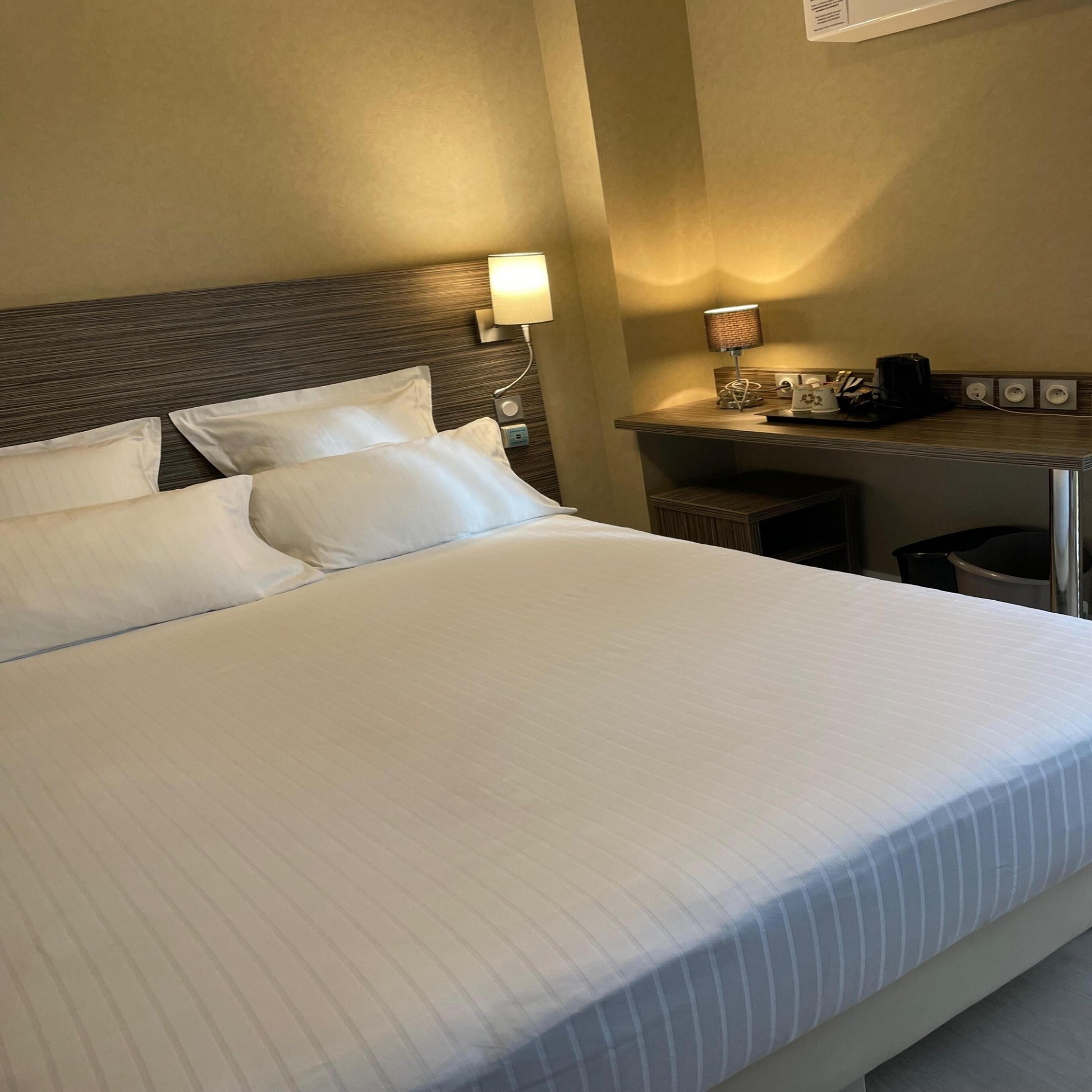 Premium bedding, soundproofing, iron/ironing board