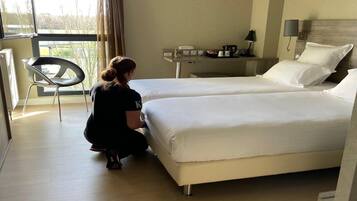 Ropa de cama de alta calidad y insonorización