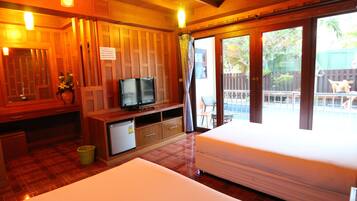 Deluxe Twin Room, Pool Access | In-room safe, free WiFi