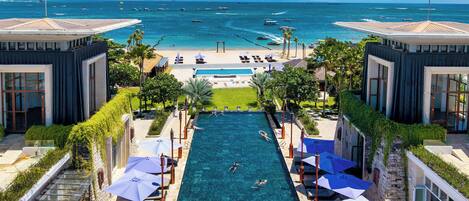 2 albercas al aire libre y camas balinesas gratuitas