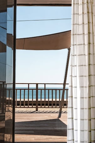 Traditional Double Room, Terrace, Sea View | 1 bedroom, minibar, desk, blackout drapes