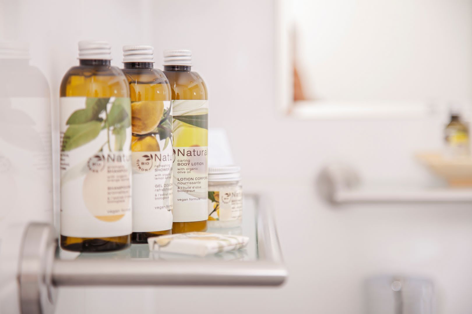 shower, free toiletries, hair dryer, slippers