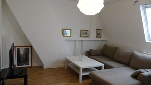 Comfort appartement (3rd floor) | Woonruimte | Flatscreentelevisie