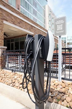 Electric vehicle charging station at Hyatt Place Houston / The Woodlands