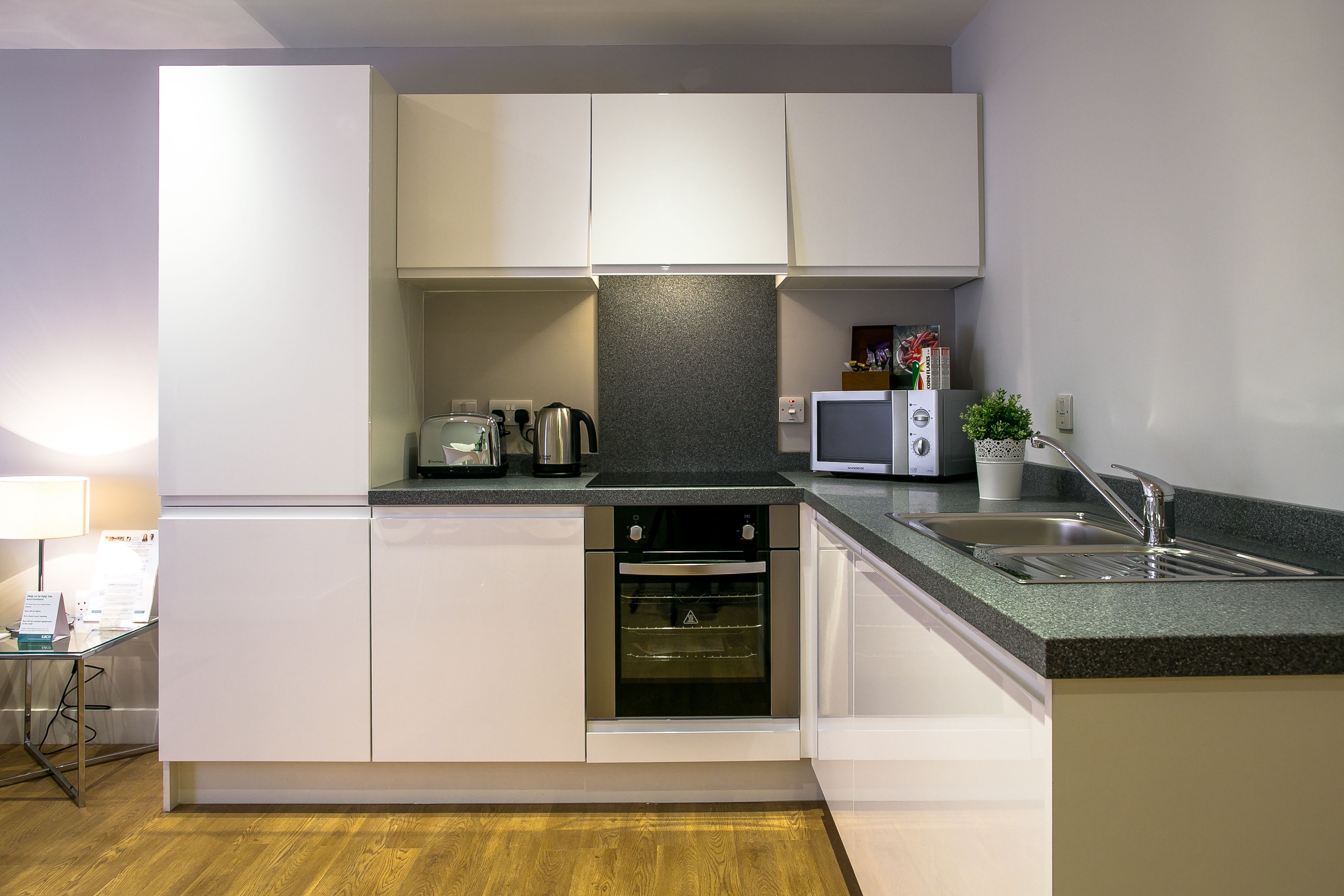 Two Bedroom apartment | 私人廚房 | 大型雪櫃/冰箱、微波爐、焗爐、爐具