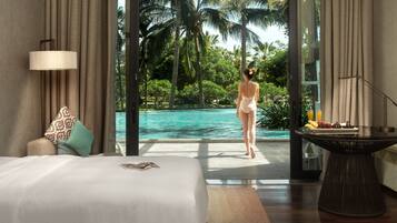 1 chambre, literie de qualité supérieure, couette en duvet d'oie