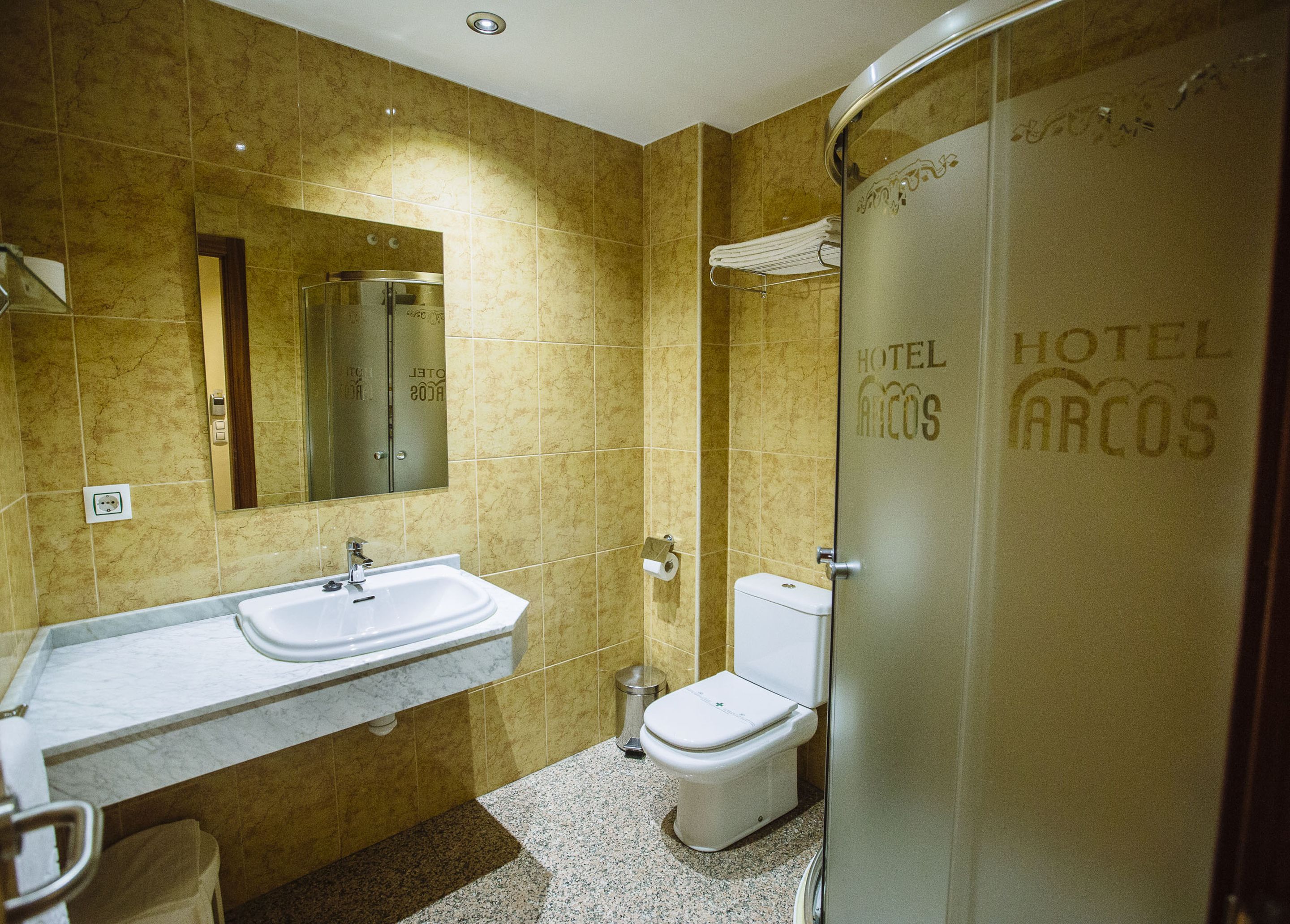 free toiletries, hair dryer, towels