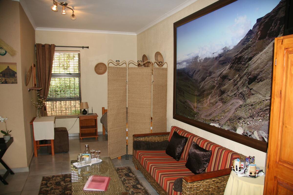 Flat-screen TV, DVD player