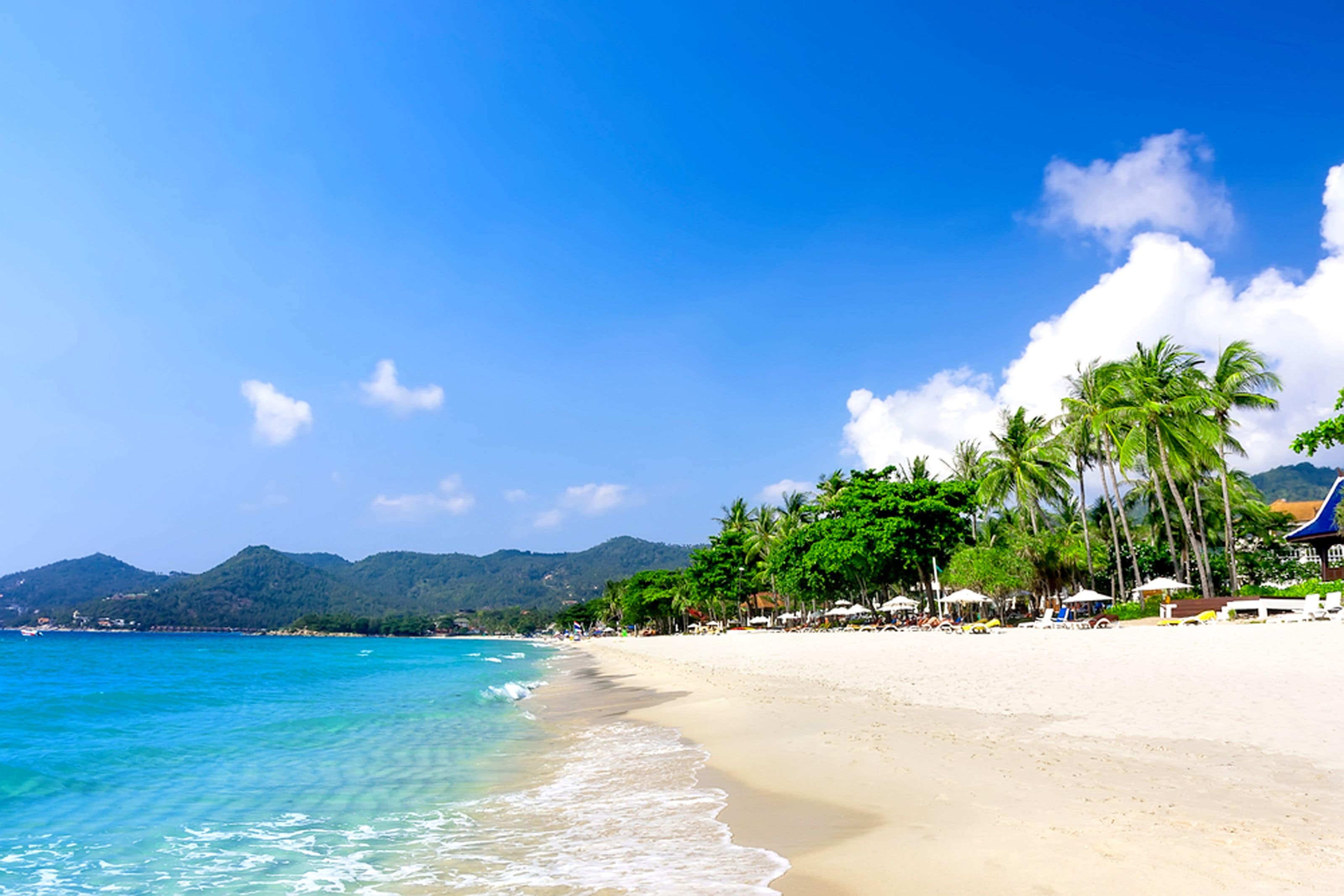 beach nearby, white sand