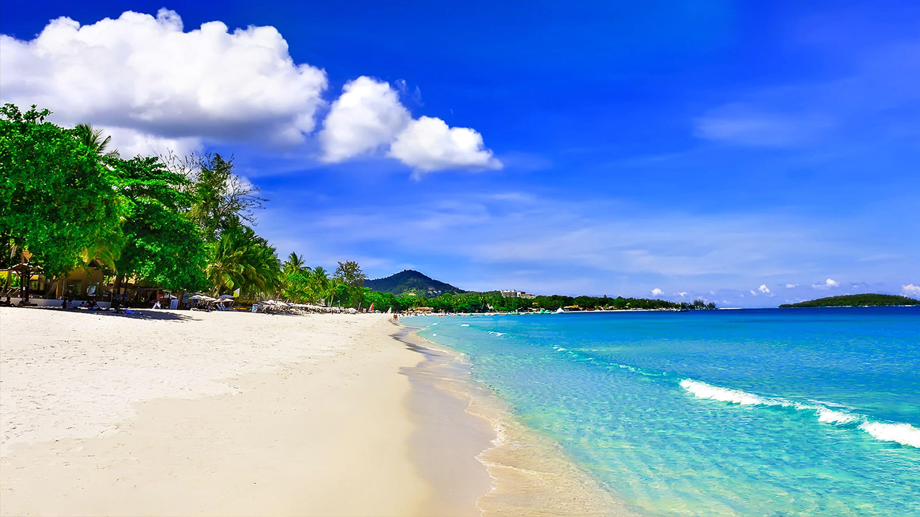 beach nearby, white sand