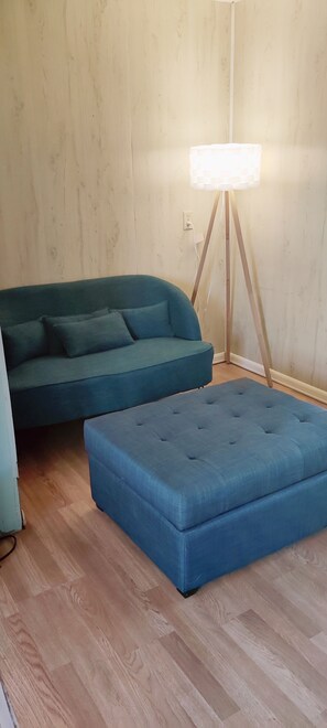 Suite Superior, cucina | Area soggiorno | TV a schermo piatto 32 pollici con canali via cavo, TV, libri