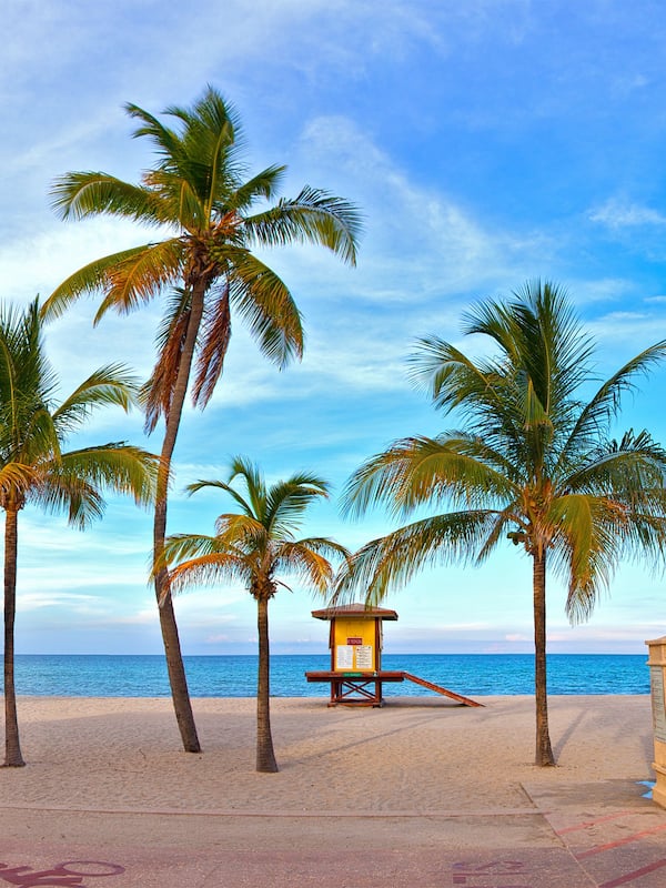 On the beach, white sand