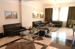 Sitteområde i lobbyen