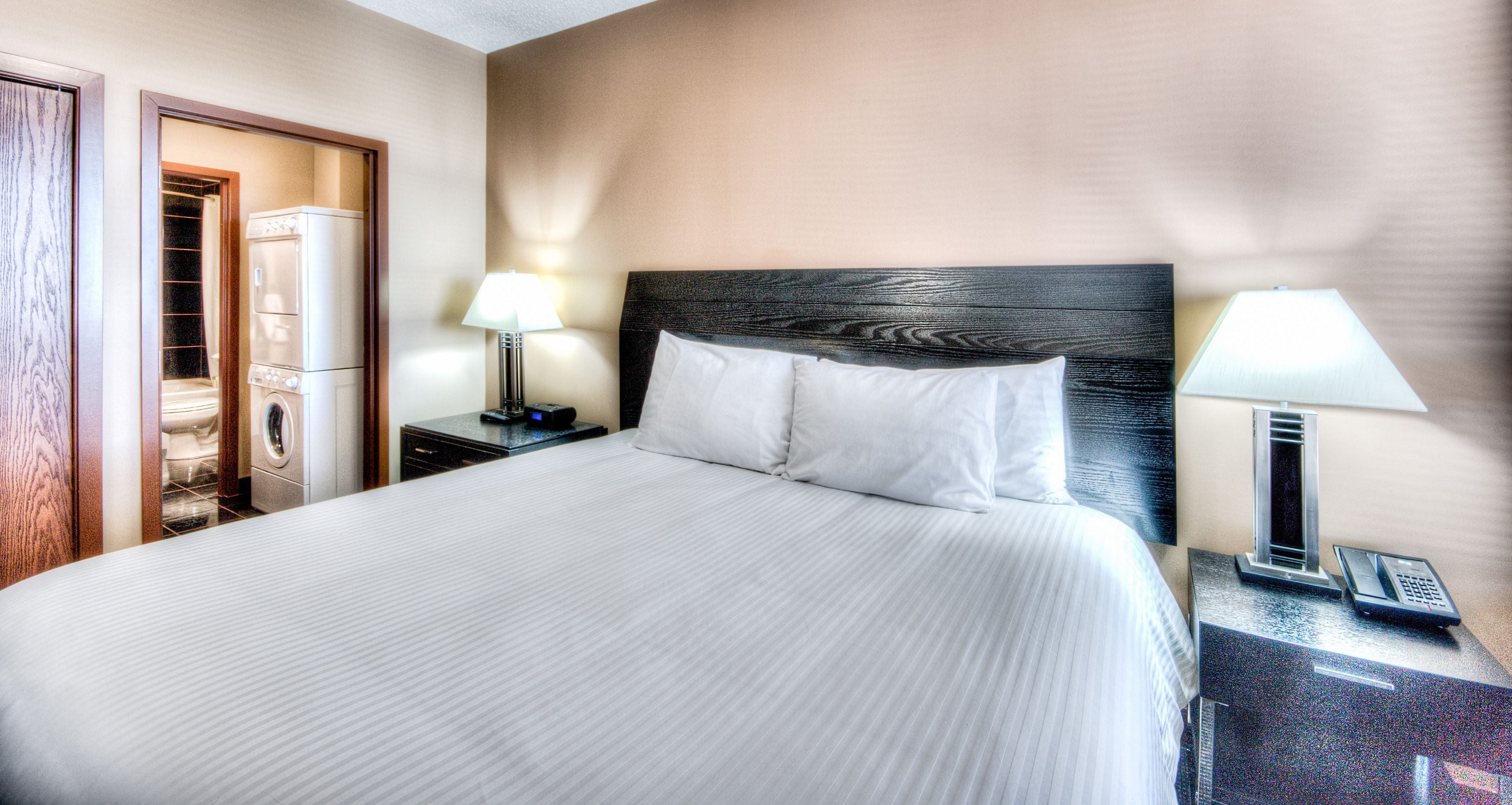 premium bedding, pillow-top beds, desk, soundproofing