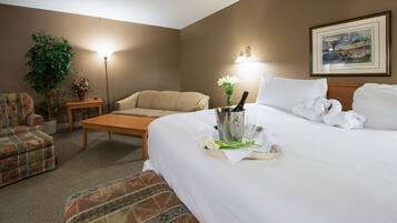 Een 37-inch flatscreentelevisie met kabelzenders en een televisie