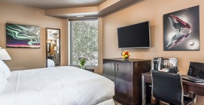 King Express Room | Premium bedding, down comforters, desk, soundproofing - Prime Hotel (Fort McMurray)
