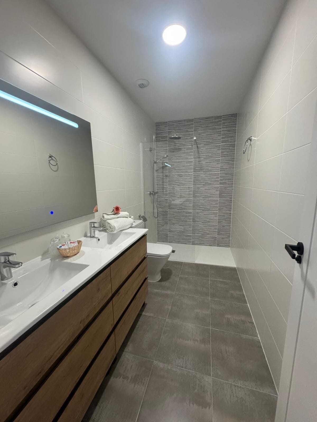 standard apartment | bathroom | combined shower/bathtub, rainfall showerhead, free toiletries, towels