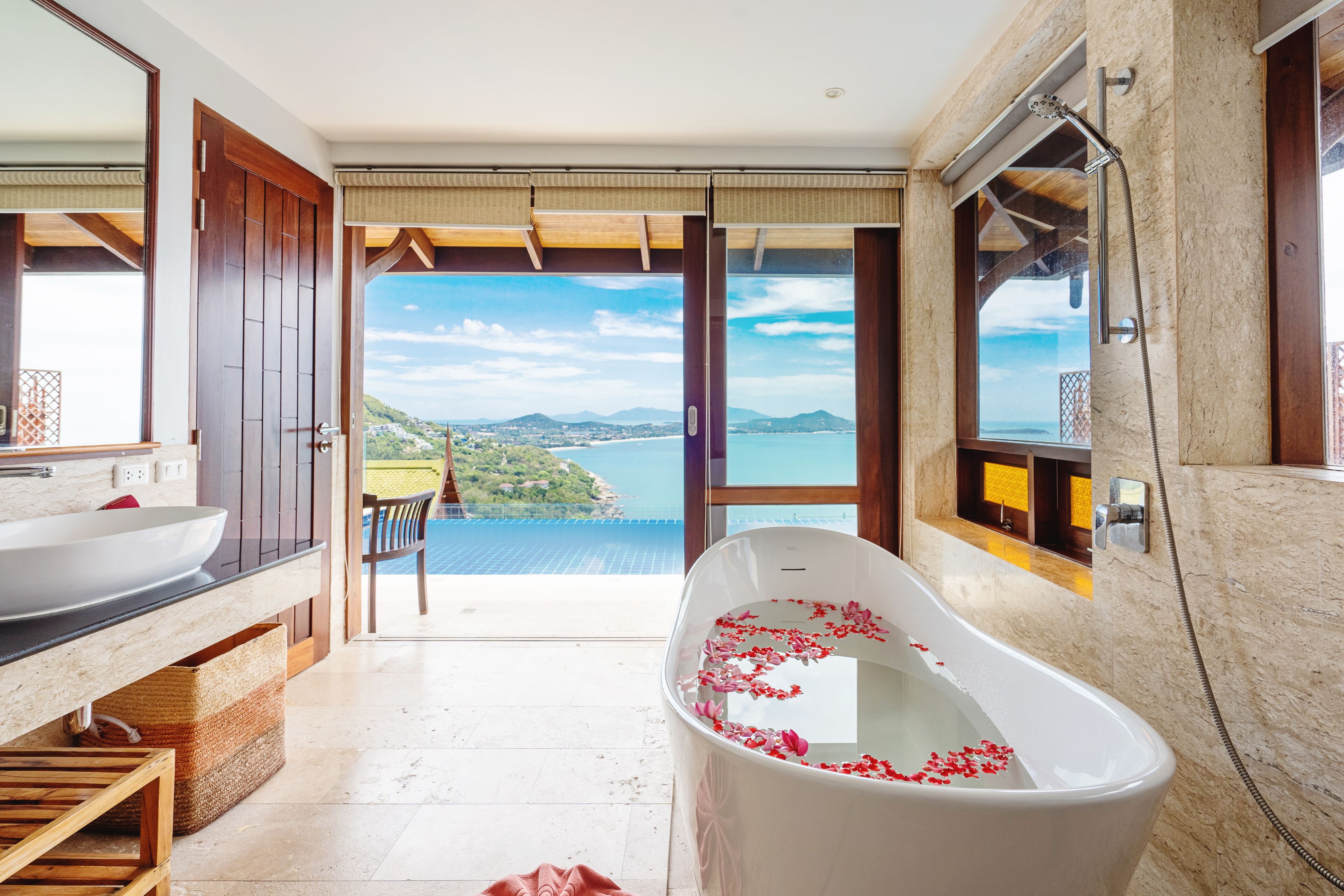 3 bedroom grand pool villa | private spa tub