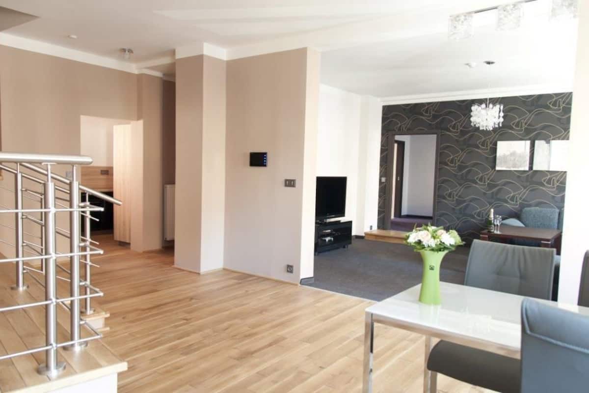 Superior Apartment, 2 Bedrooms | Living area | LED TV, DVD player