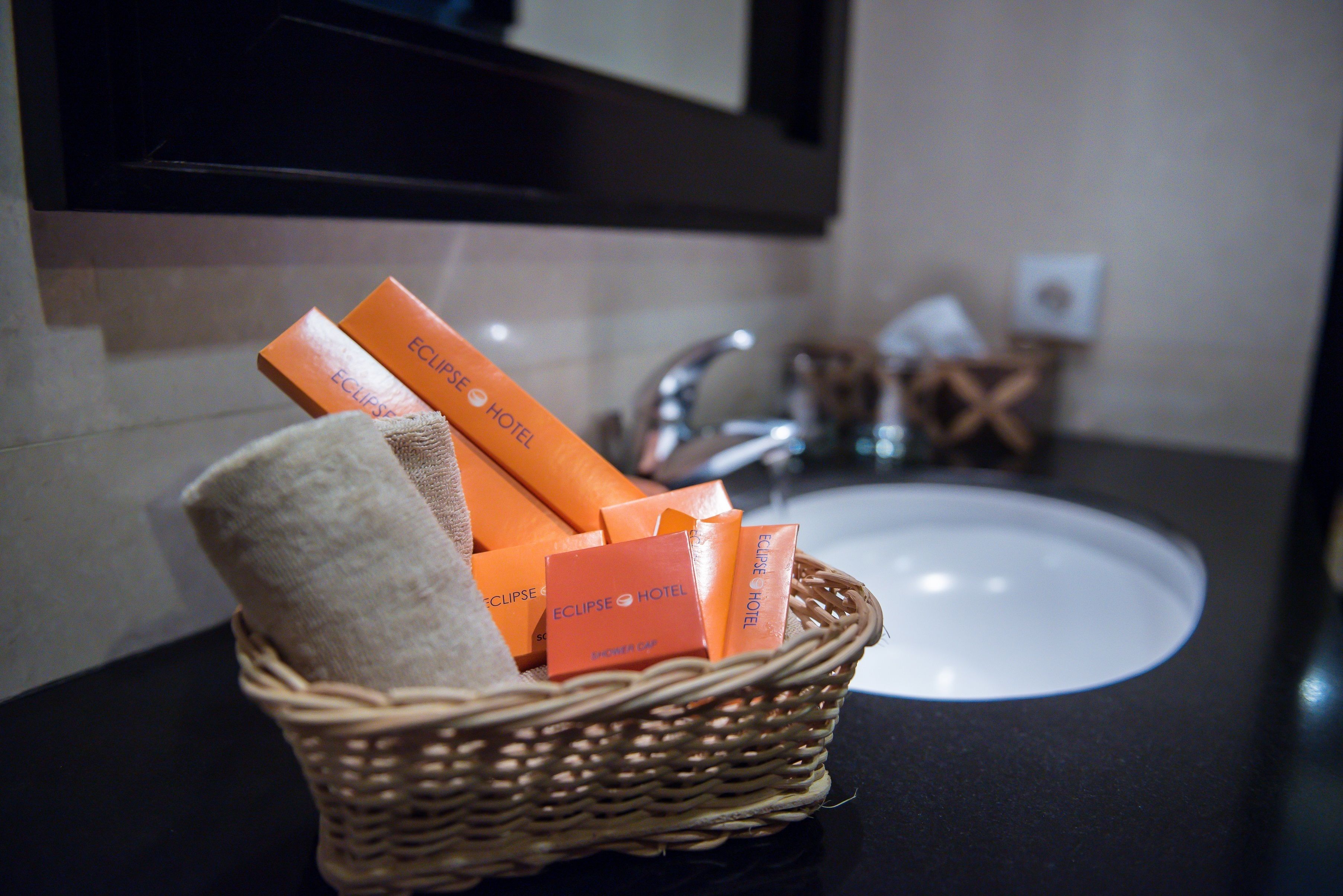 superior twin room | bathroom amenities | shower, rainfall showerhead, hair dryer, slippers