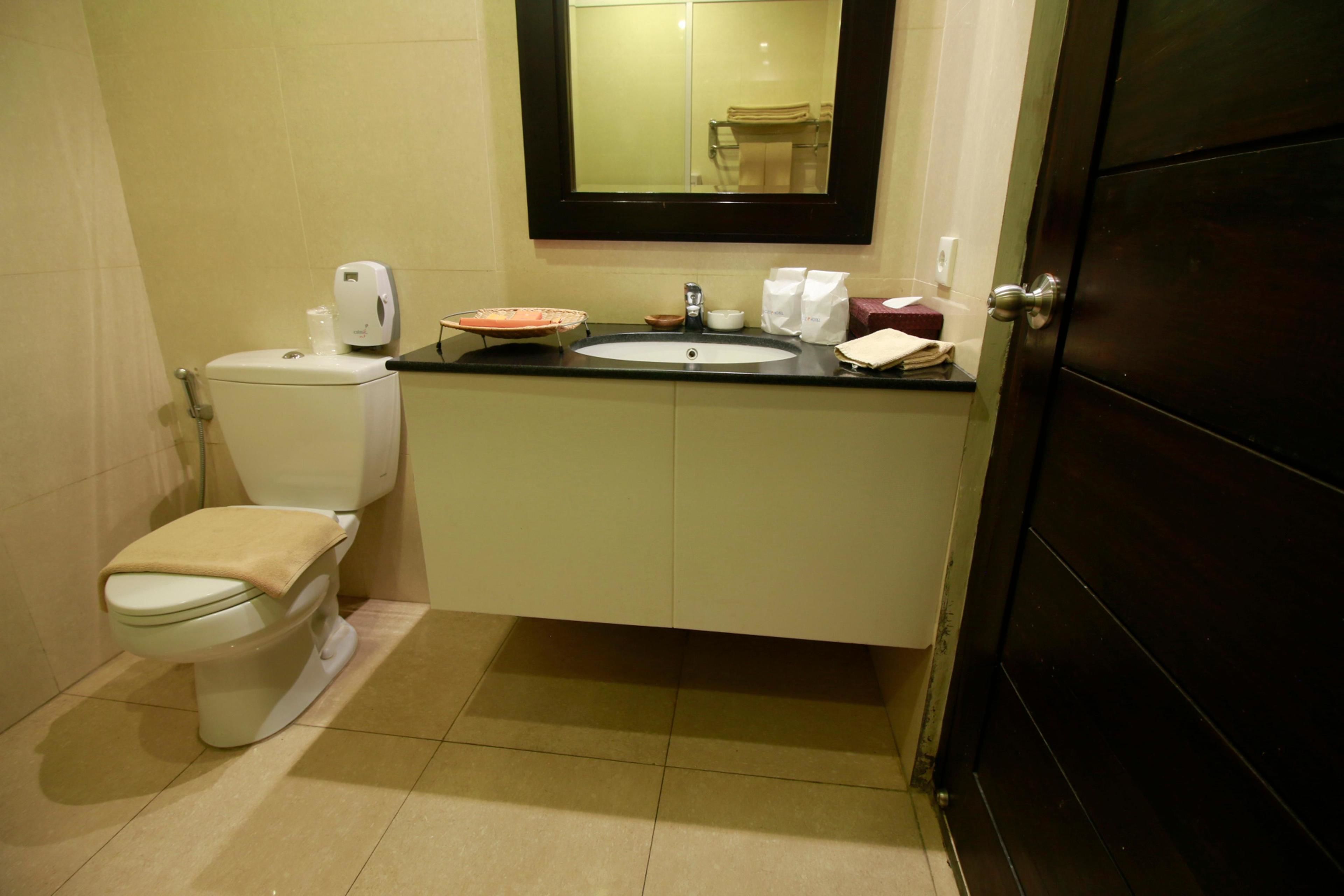 shower, rainfall showerhead, hair dryer, slippers