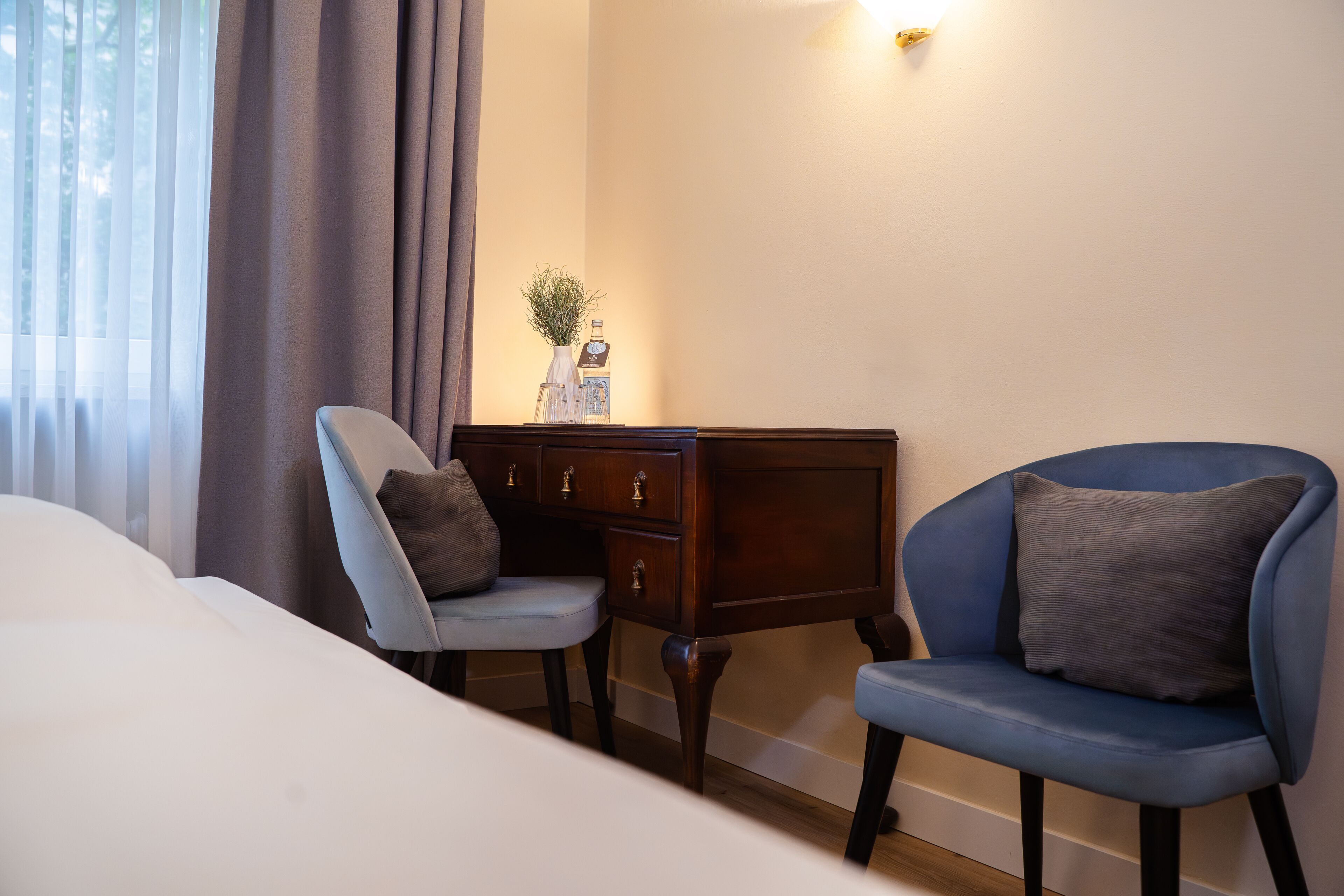 hypo-allergenic bedding, individually decorated, individually furnished