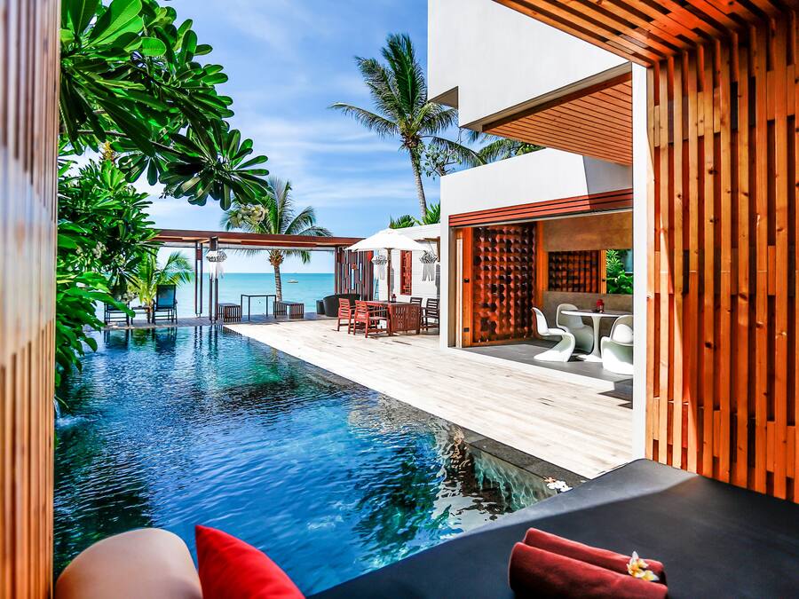 3 Bedroom Pavilion Beach Front Pool Residence | Pool | 2 outdoor pools, pool umbrellas, sun loungers