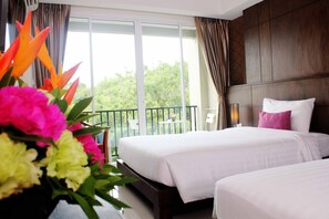 Habitación superior con 2 camas individuales | Sábanas de algodón egipcio y ropa de cama de alta calidad