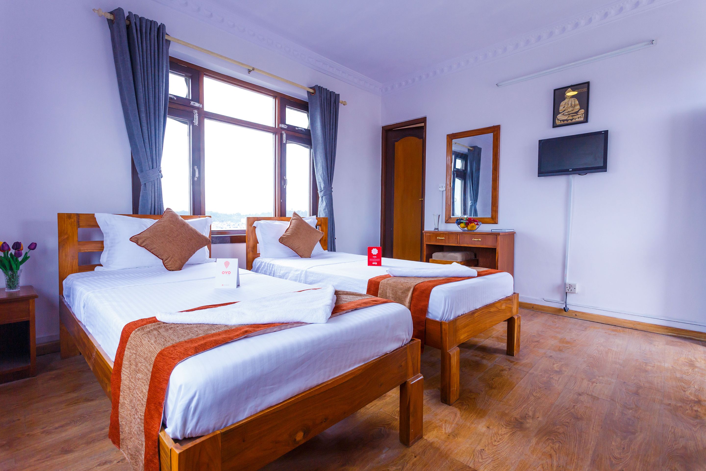 standard double or twin room, 1 double bed, private bathroom | in-room safe, desk, blackout curtains, iron/ironing board