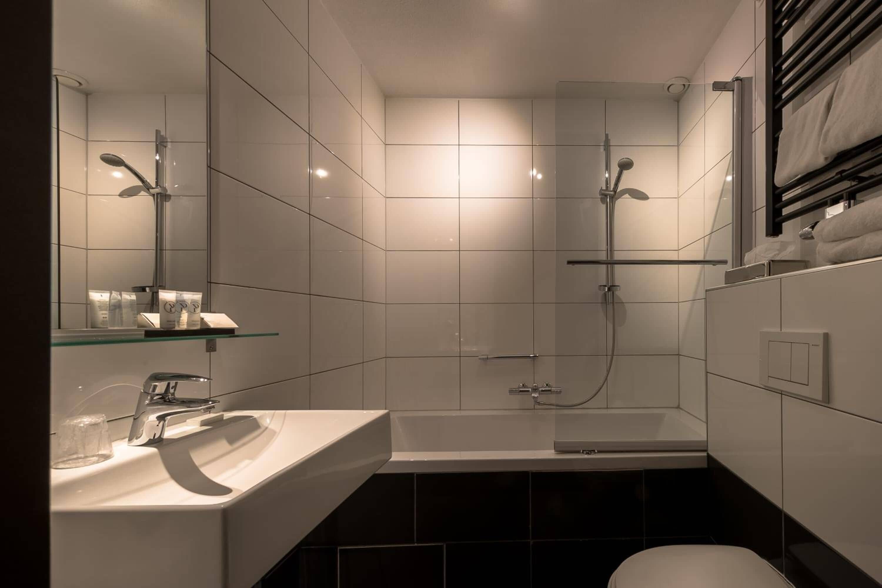 free toiletries, hair dryer, towels, soap