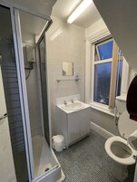 Double Room | Bathroom | Shower, hair dryer, towels
