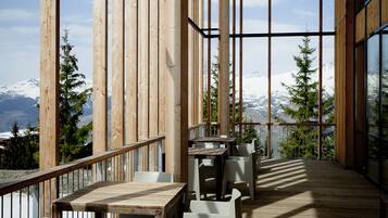 Vue depuis lâhĂ©bergement