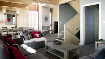 Télévision à écran plat, chauffage par le sol