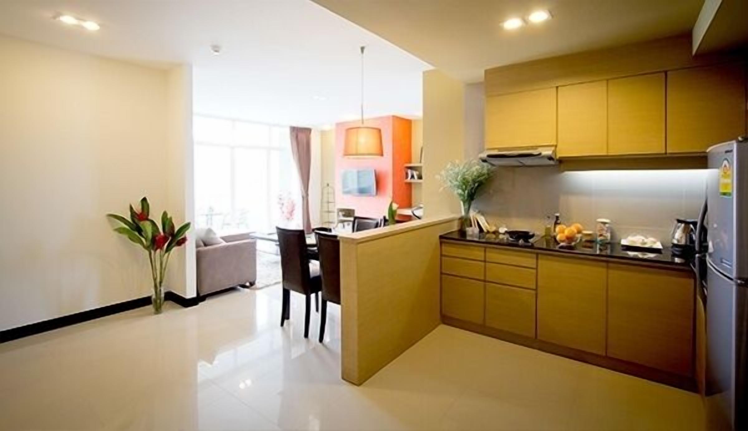 fridge, microwave, electric kettle