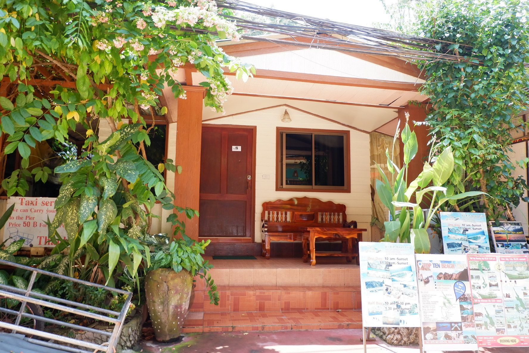 Overnatningsstedets indgangsparti