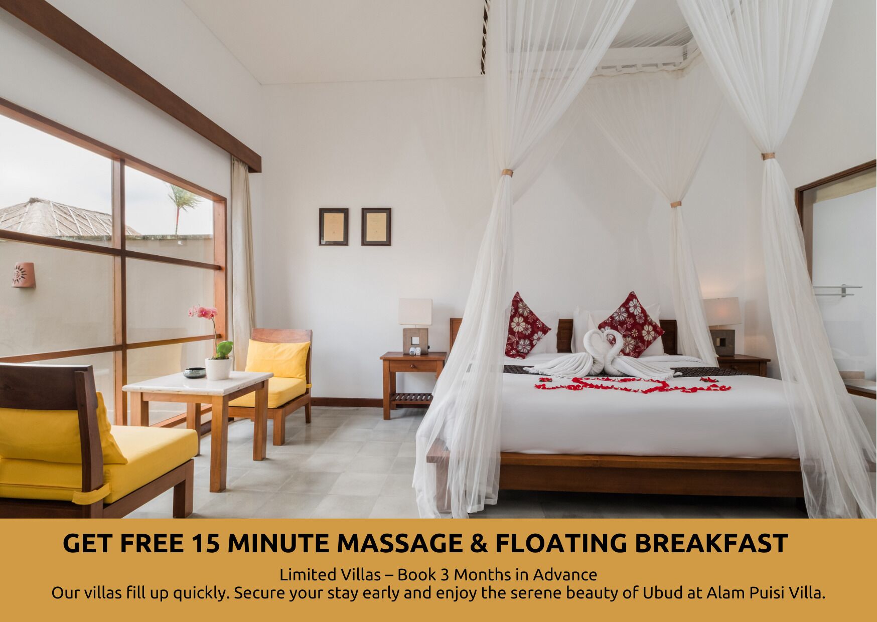 Comfort-huvila, 1 makuuhuone, yksityinen uima-allas | Ylelliset vuodevaatteet, minibaari, tallelokero huoneessa, työpöytä