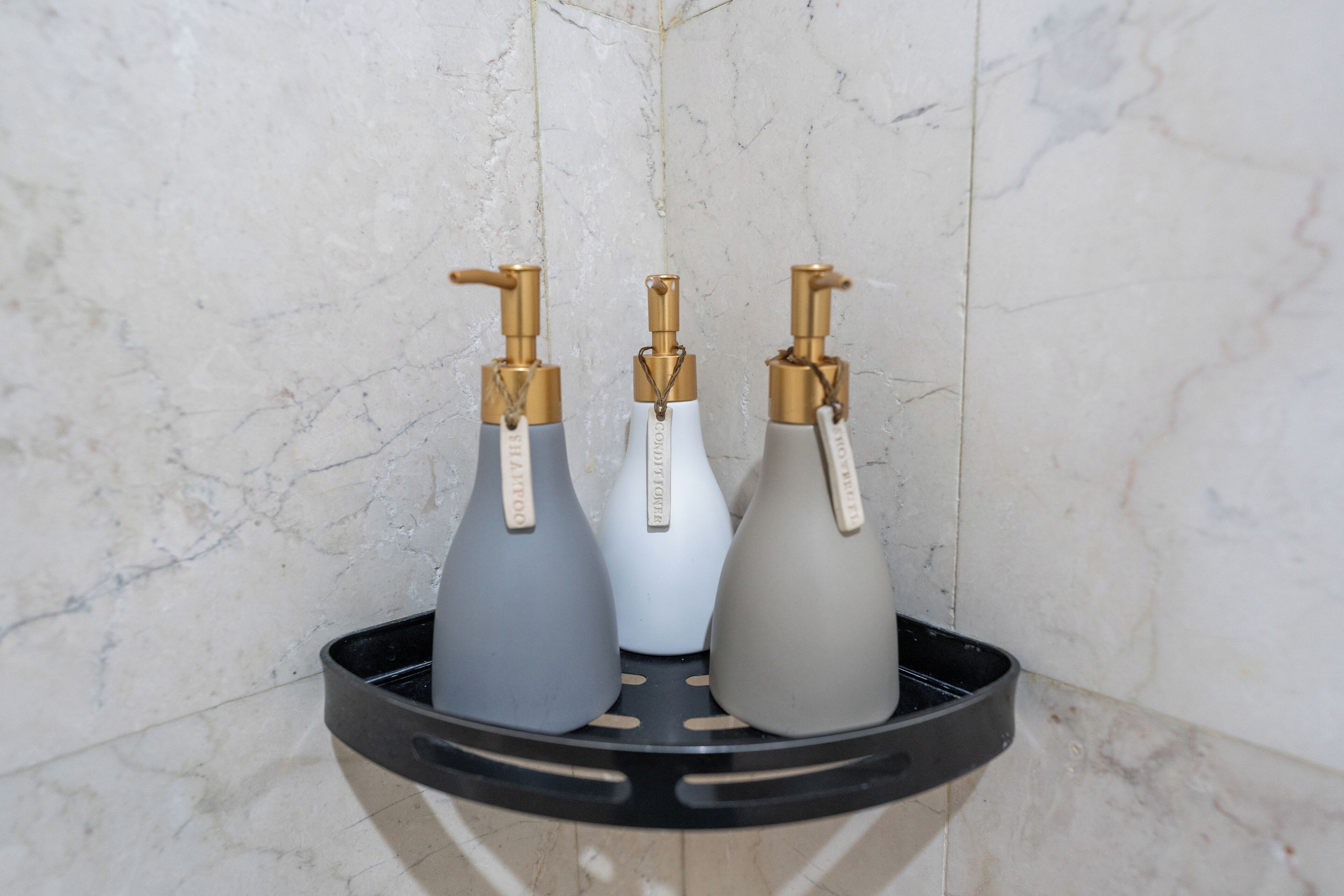 free toiletries, hair dryer, bathrobes, towels