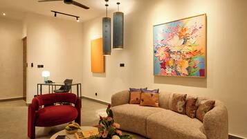 Superior Villa (with Private Pool) | Living area | 55-inch Smart TV with digital channels